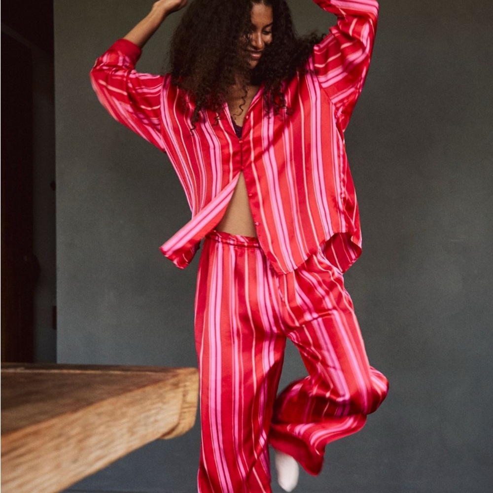 FREE PEOPLE DREAMY DAYS PAJAMA BERRY SIZE S NWT